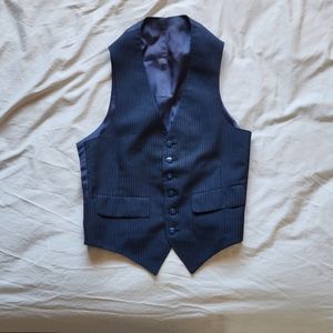 Boys large Dark blue pinstripe vest